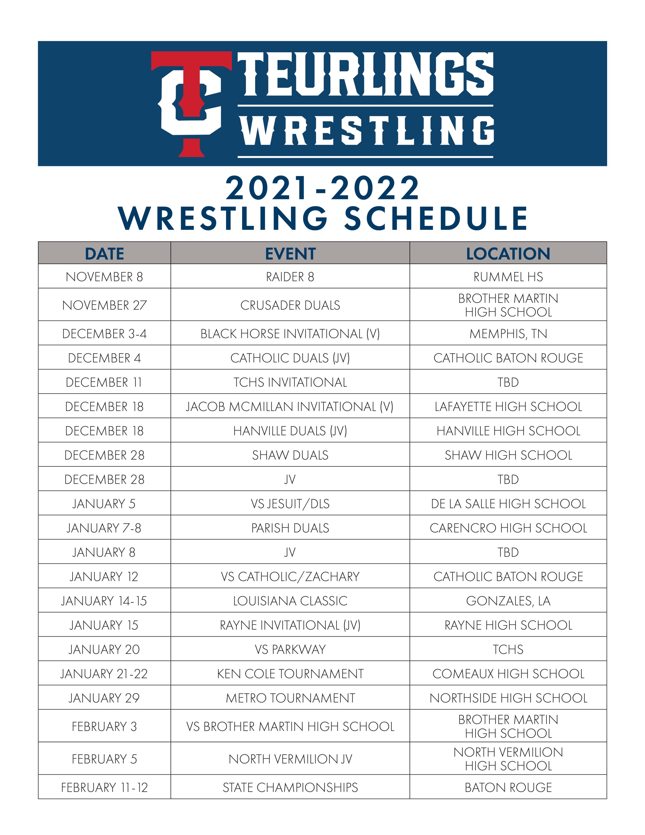 Wrestling - Teurlings Catholic High School Wrestling - Teurlings Catholic High School